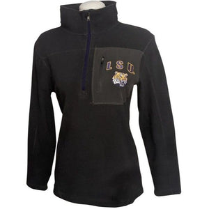 Colosseum Athletics LSU Fleece Jacket Adult Sz S with Pocket Grey