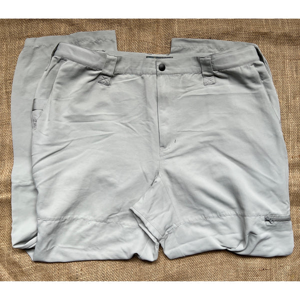 Orvis Trout Bum Nylon Fishing Pants Sz Large Mens Grey Zipper Front