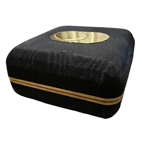 Monet Accessory Box Black Satin Textured Travel Container