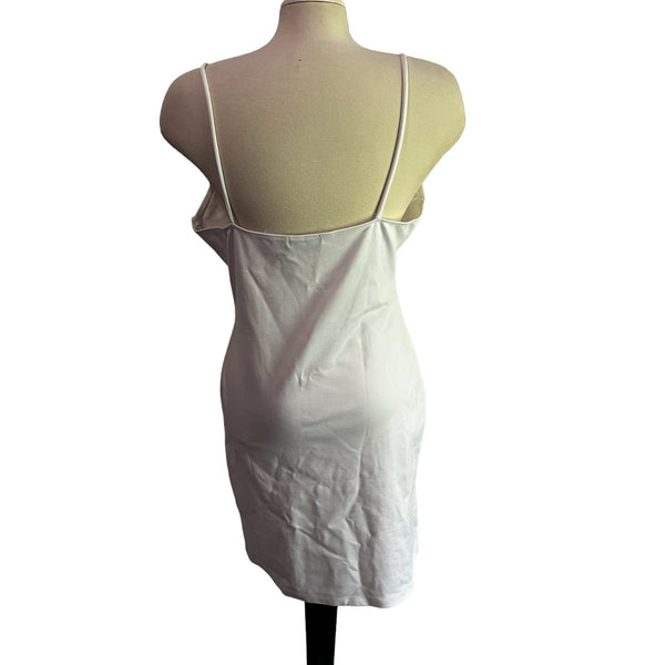 New Haley & June Spaghetti Strap Mini Dress Sz 1XL Womens White Plus Sexy Bodycon