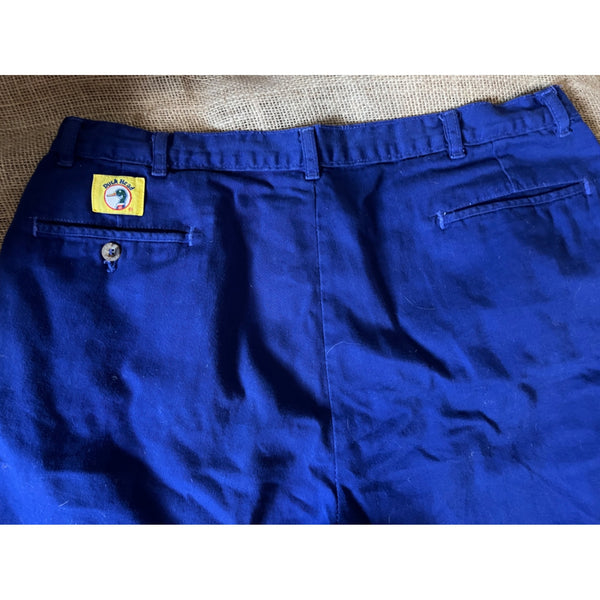 Vintage Duckhead Shorts Sz 40  Blue High Waist Retro 90's Shorts Pleated
