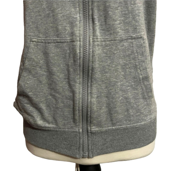 Fabletics Grey Knit Active Top Sz XS Mesh with Front Pockets Active Cardigan Top