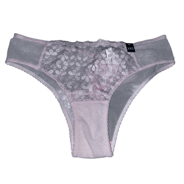 Etam Womens Lace Panty Set XXS 3-Pack Floral & Sheer Design Black Pink White