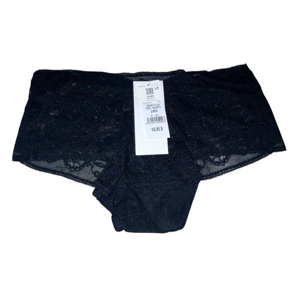 Etam Womens Lace Panty Set XXS 3-Pack Floral & Sheer Design Black Pink White