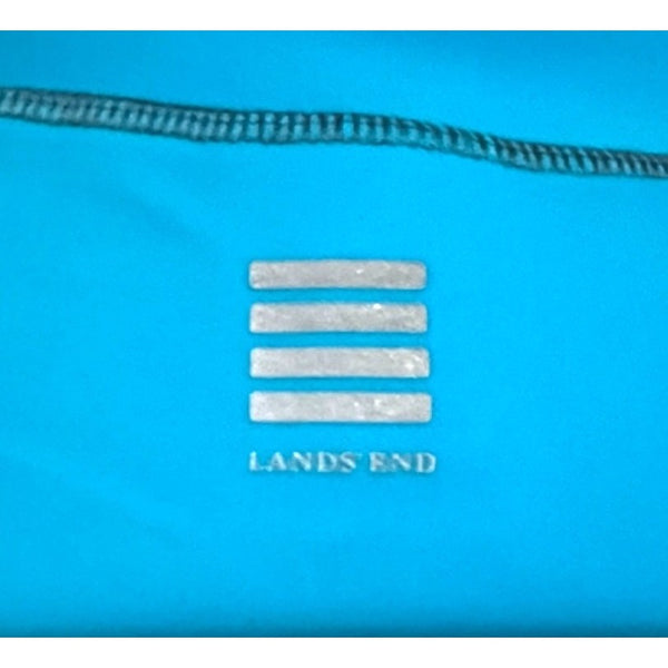 Land's End Blue Crew Neck Active Top Sz M Womens Blue Sportwear Top