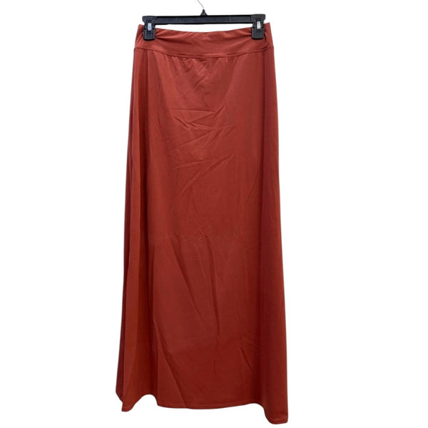 Halara High Waisted Decorative Buckle Split 2-in-1 Maxi Casual Skirt Sz Medium Red