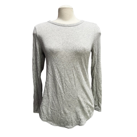 Chaser NWT Round Neck Super Soft Long Sleeve Casual T Shirt Sz M Womens Grey Thick Seam
