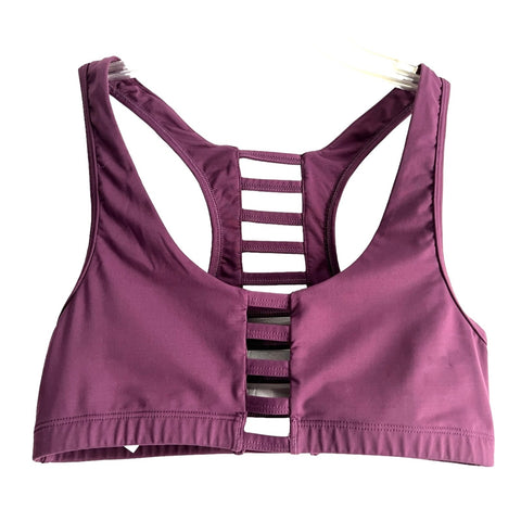 Pink By Victoria's Secret Purple Open Cut Out Sports Bra Sz Small Womens
