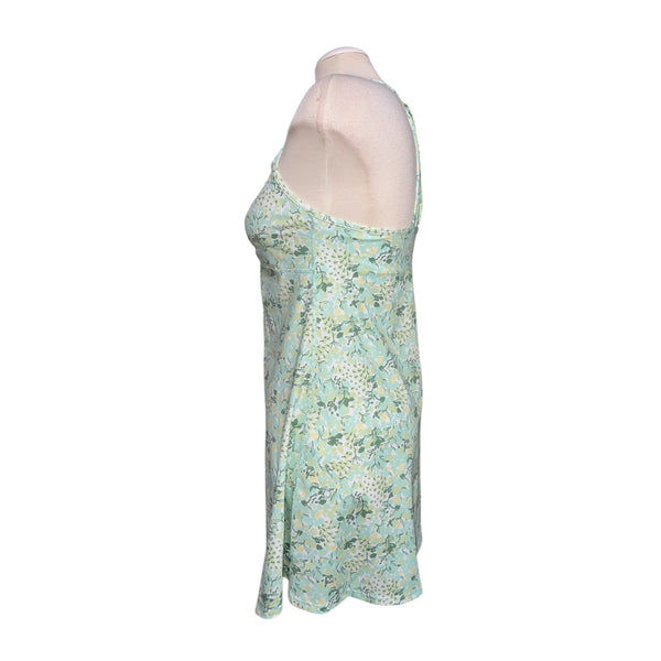 Halara Floral Print 2 Piece Backless Mini Casual Active Dress Sz Medium Womens Built in Bra