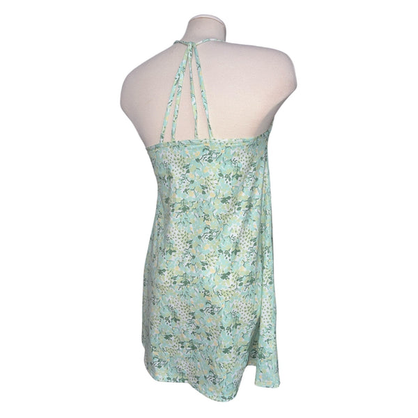 Halara Floral Print 2 Piece Backless Mini Casual Active Dress Sz Medium Womens Built in Bra