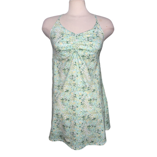 Halara Floral Print 2 Piece Backless Mini Casual Active Dress Sz Medium Womens Built in Bra