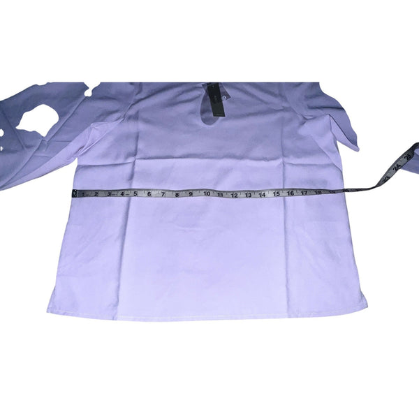 J. Crew Black Long Puff Sleeve Satin Back Crepe Keyhole Top Sz Medium Peite Womens Blouse