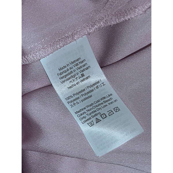 J. Crew Black Long Puff Sleeve Satin Back Crepe Keyhole Top Sz Medium Peite Womens Blouse