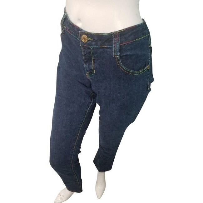 South Pole Denim Jeans with Rainbow Thread Jrs Sz 11