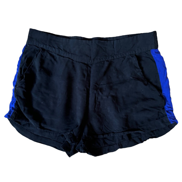 Aeropostale Wide Leg Shorts with Pockets sz L Black Blue High Waisted