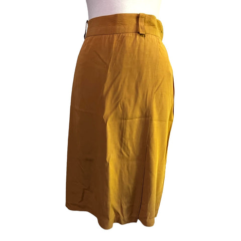Vintage Componix Tan Sz 20 Womens Plus MIdi Skirt Zip Side Boho