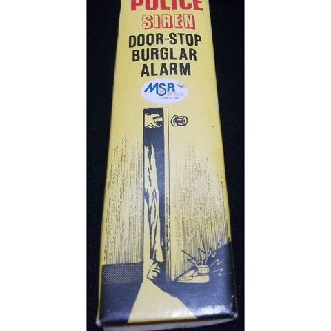 Vintage Police Siren Door Stop Burglar Alarm New in Box Home Decor