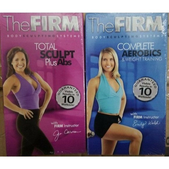 The Firm Body Sculpting System VHS 2 Tape Set Workout Exercise Tape