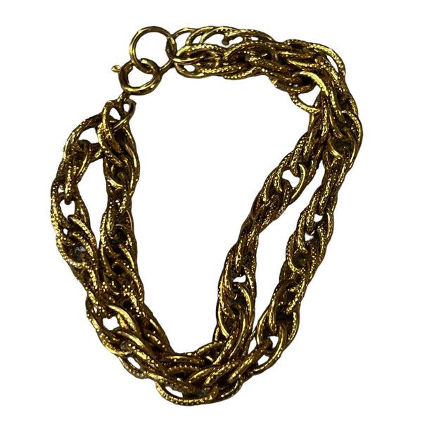 Bundle of 5 Gold Chain Jewelry Necklaces and Bracelets Various Chains