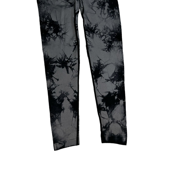New Halara Seamless Flow Super High Waist Tie Dye Yoga 7/8 Leggings Sz S Womens Grey