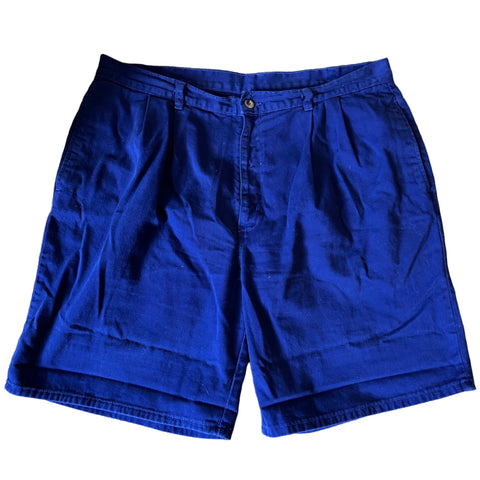 Vintage Duckhead Shorts Sz 40  Blue High Waist Retro 90's Shorts Pleated