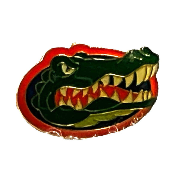 Florida Gators Enamel Pierced Earrings with Alligator Head Orange & Green