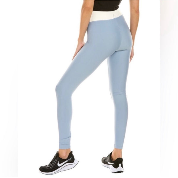 WeWoreWhat Colorblock High-rise Active Leggings Sz Large Womens Blue & White Activewear