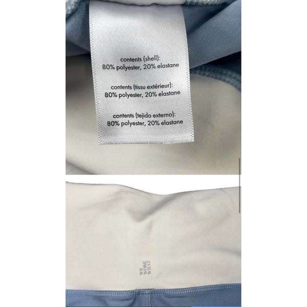 WeWoreWhat Colorblock High-rise Active Leggings Sz Large Womens Blue & White Activewear