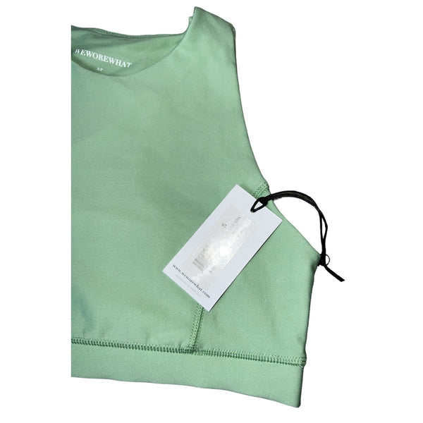 WeWoreWhat NWT Racerback Bra Sz Small Womens Fair Green Revolve Sports Bra