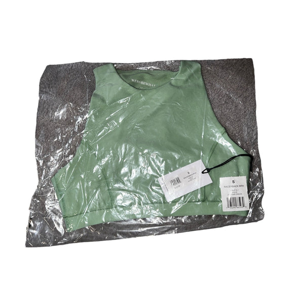 WeWoreWhat NWT Racerback Bra Sz Small Womens Fair Green Revolve Sports Bra