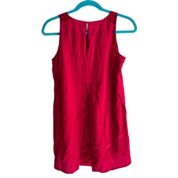 Madewell Silk Magenta Sleeveless Blouse Sz XS Womens Side Slit