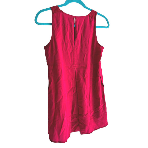 Madewell Silk Magenta Sleeveless Blouse Sz XS Womens Side Slit