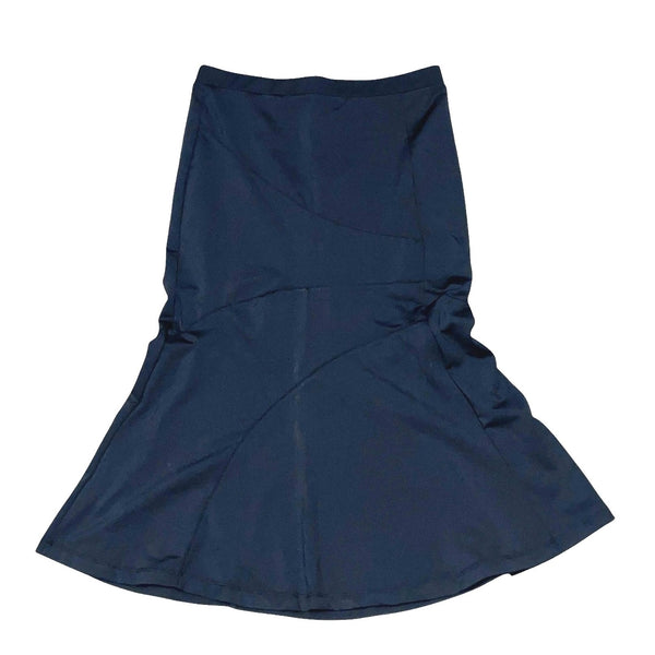 Halara Flare Bottom High Waisted Casual Stretch Work Midi Skirt Sz Medium Black