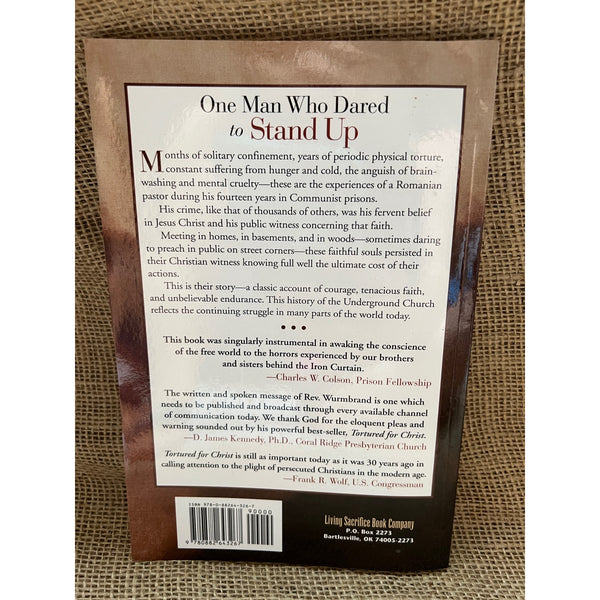 Tortured For Christ by Richard Wurmbrand Paperback Christian