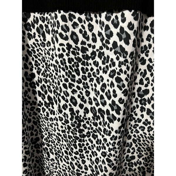 NWT Hailey Lyn Sz S Silky Cheetah Print B&W Sweater Midi Dress