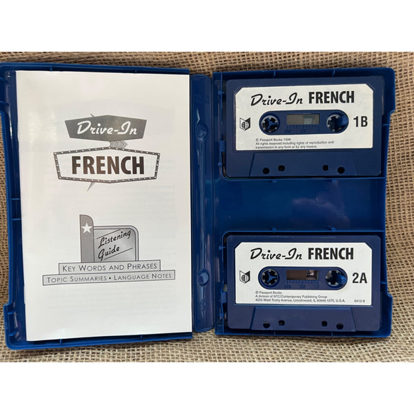 Drive In French Cassette Tapes All in One Language on the Go- Learn to Speak French