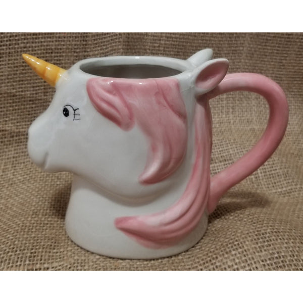 Pink Unicorn Coffee Mug by Boston Warehouse with Horn and Ears 18 fl oz Beautiful Unicorn Lover Gift