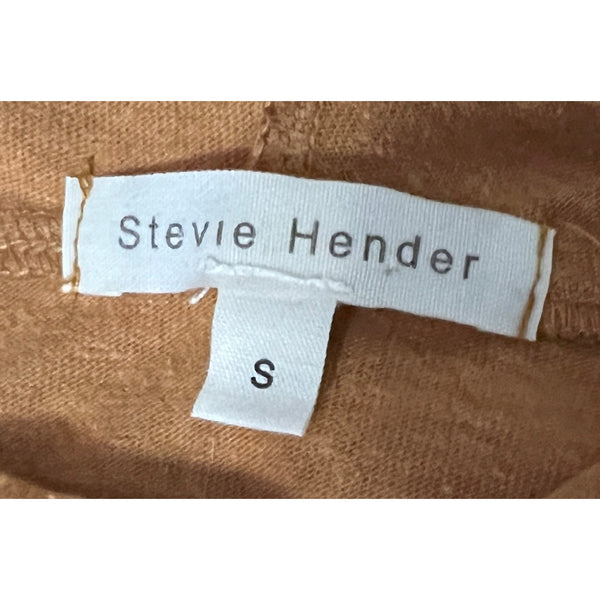 Stevie Hender Brown Long Sleeve Hoodie Shirt Sz Small Light Weight