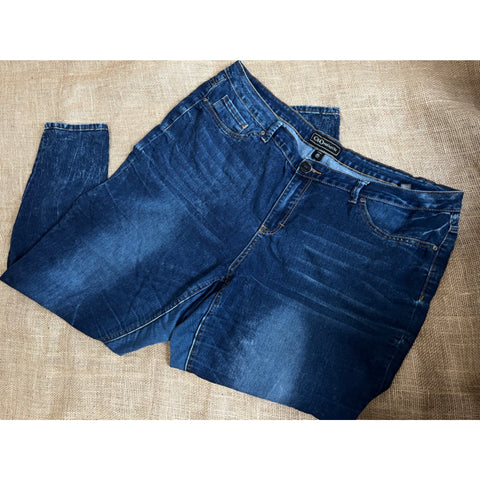 Cato Dark Wash Classic Skinny Jeans Sz 20 Wide High Waist with Pockets